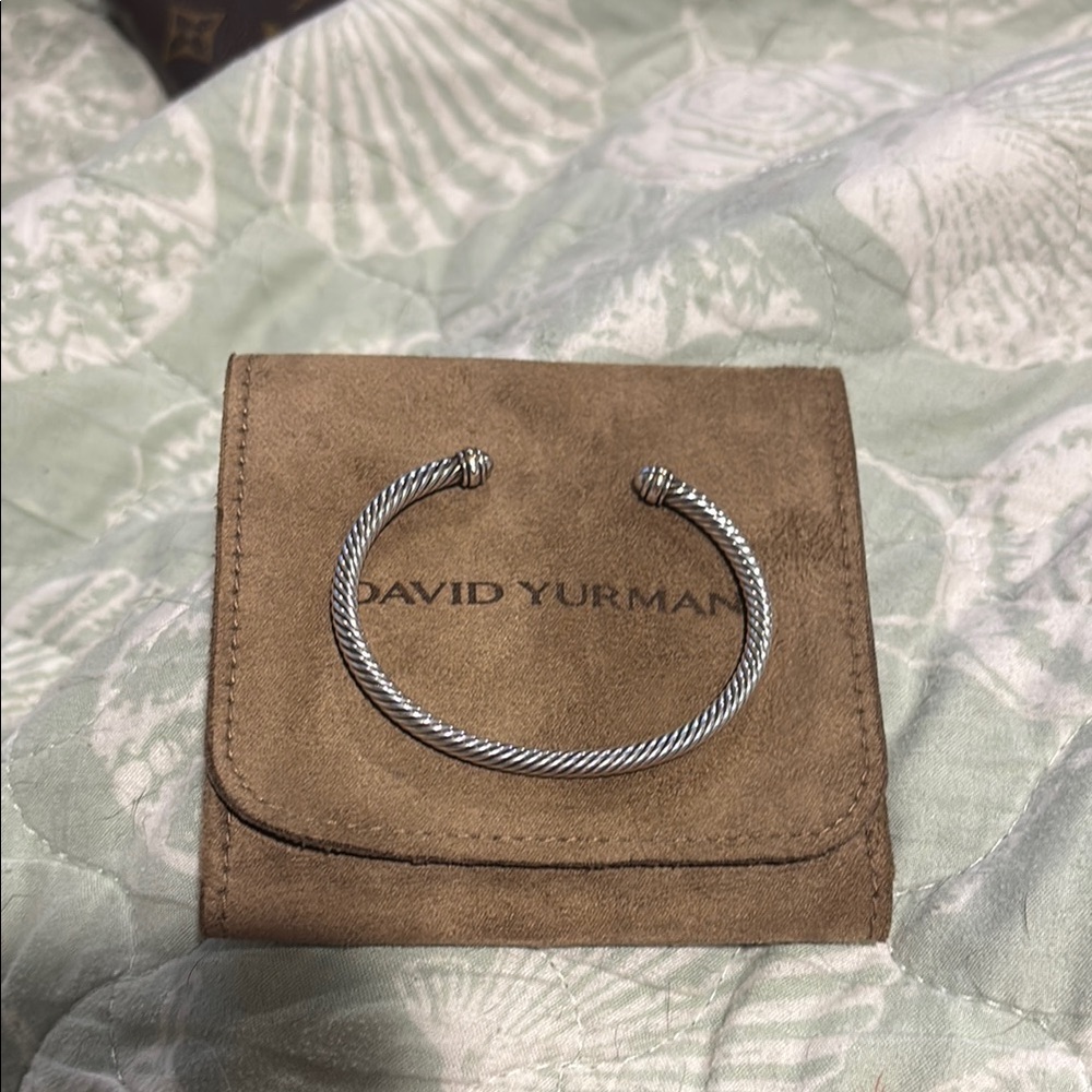 David Yurman Silver Cable Cuff Bracelet